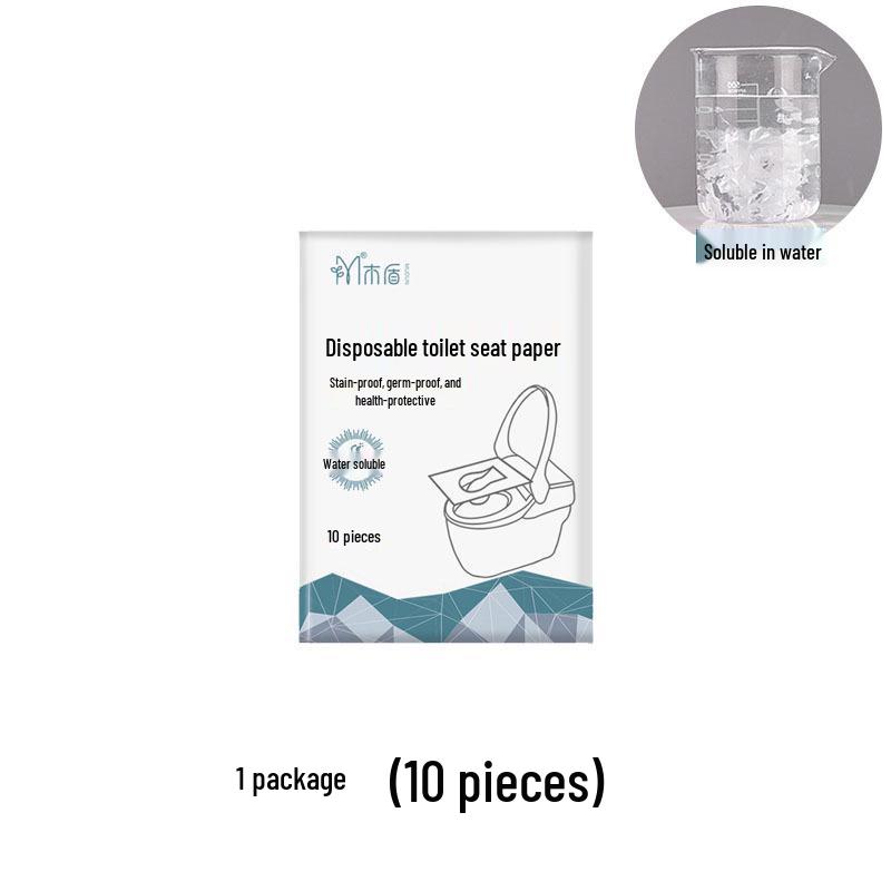 Disposable Water-Soluble Maternity and Travel Toilet Seat Cushion - Full Coverage, Anti-Dirty, Convenient Cover Sticker