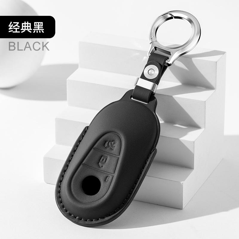 Leather Car Key Case Remote Cover Shell Holder Keyring Protector For  New C260L E300L S400L EQE GLC CLE C E S Class