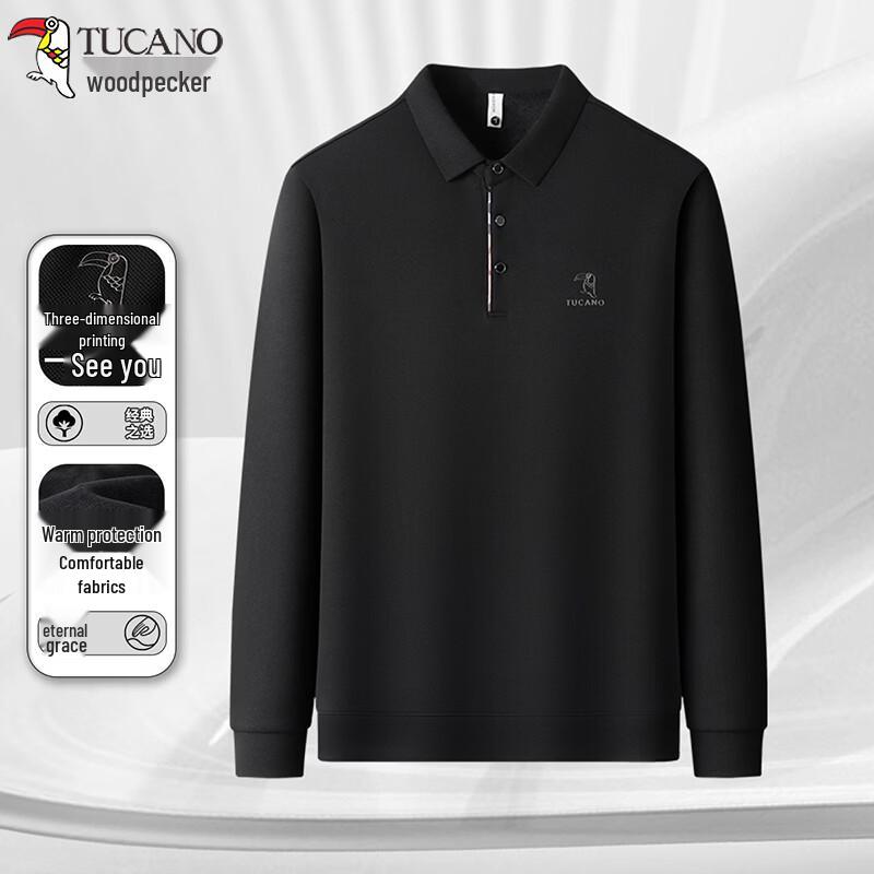 TUCANO Men's Wrinkle-Free Long-Sleeve Polo T-Shirt