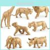 Exquisite Golden Version Realistic Animal Zoo Model Decoration Gift Featuring Lion Giraffe Elephant