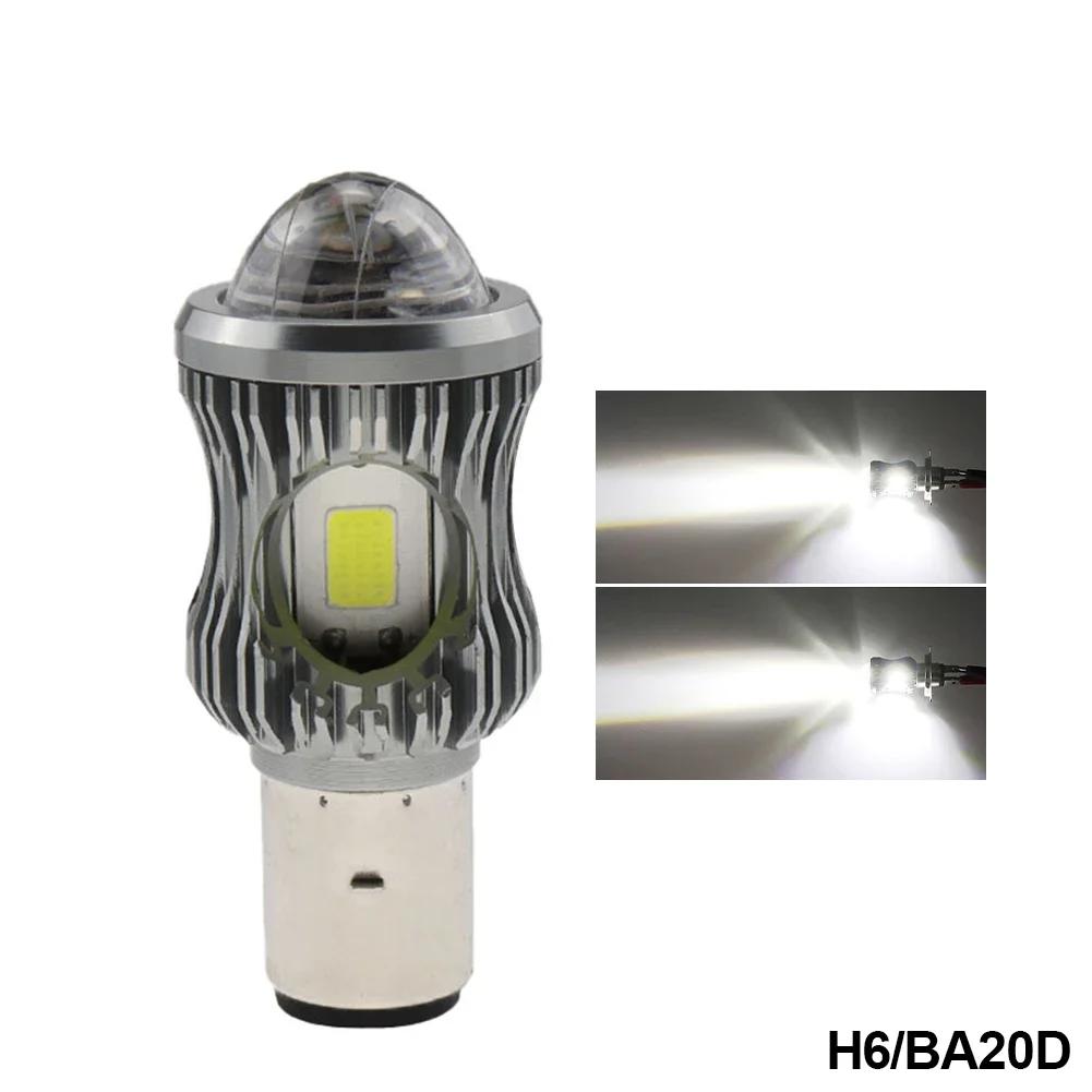 H4/BA20D/H6 Motorcycle LED Headlight Projector Lens Super Bright 3500LM LED COB Fog Lamp ATV Scooter Driving Spotlight Lamp