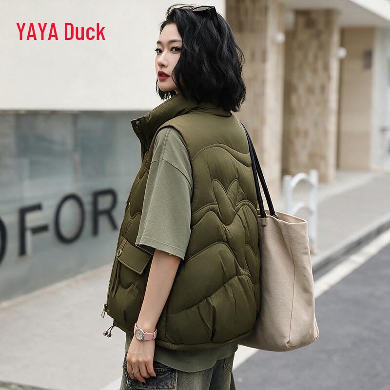 YAYA Women's Sleeveless Down Vest with Adjustable Drawstring Hem