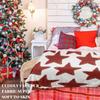 Warm Red Star Pattern Winter Summer Flannel Blanket Throw Fleece Soft Fuzzy Plush Cozy Fleece Blankets For Sofa Ideal Gifts
