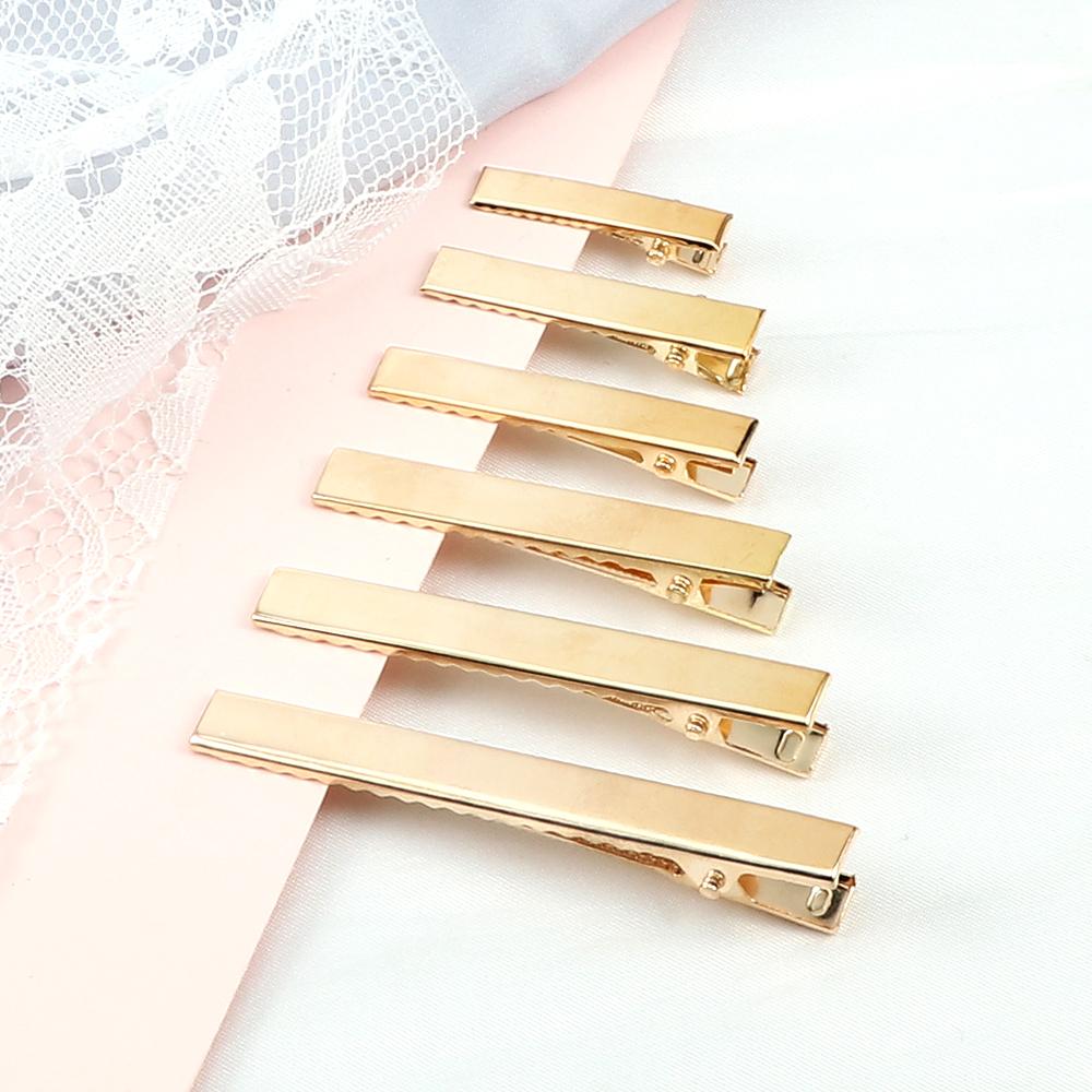 30/50pcs Pinces Alligator en Métal pour Cheveux Couleur Or Basique Pince à Cheveux pour Bijoux DIY Épingles à Cheveux pour Femmes Outils Accessoires de Coiffure