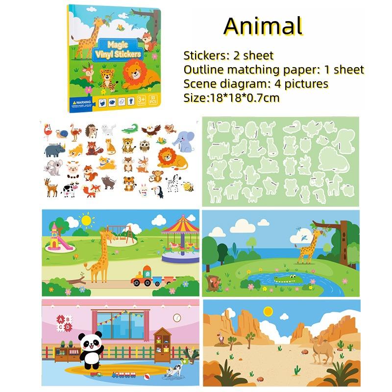 

Jelly Sticker Book 3-6 Years Old Calming Book Children s Puffy Sticker Puzzles Kindergarten Toys Baby Toy