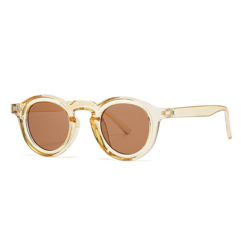 2024 New European American Vintage Small Round Frame Sunglasses High Sense Trendy UV Protection Sunglasses For Women Men Crossborder Outdoor Glasses