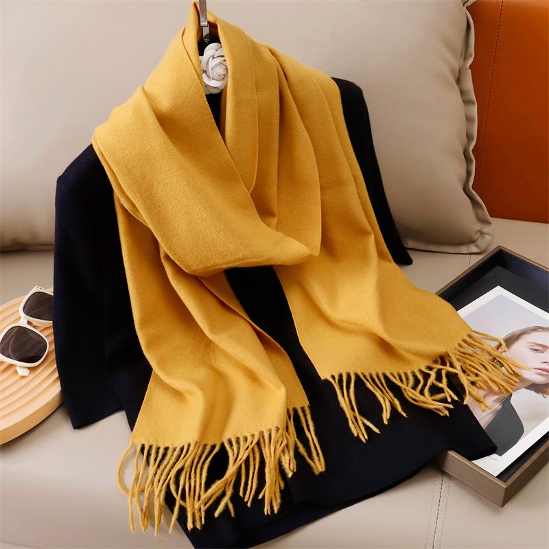 Winter Solid Scarf Women Cashmere Soft Warm Scarves Hijab Female Long Headband Shawl Wrap Bandana Foulard Echarpe Poncho Stoles