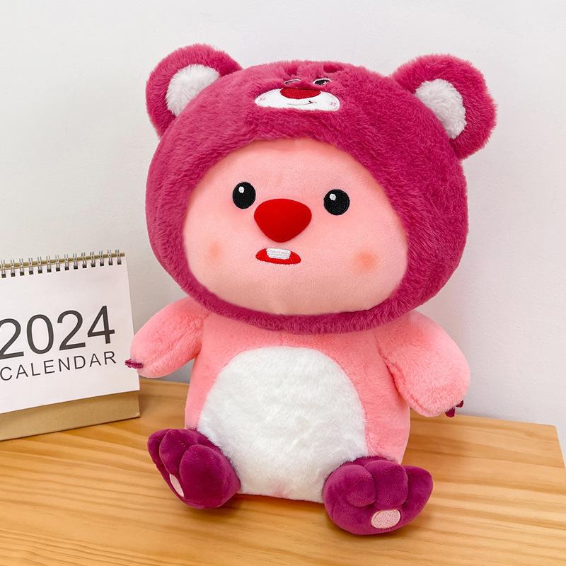 

Плюшевая плюшевая кукла-клубника «Рупия», симпатичная кукла, декоративная подушка «Руби», розовый бобер, детский подарок на день рождения для девушки 35cm