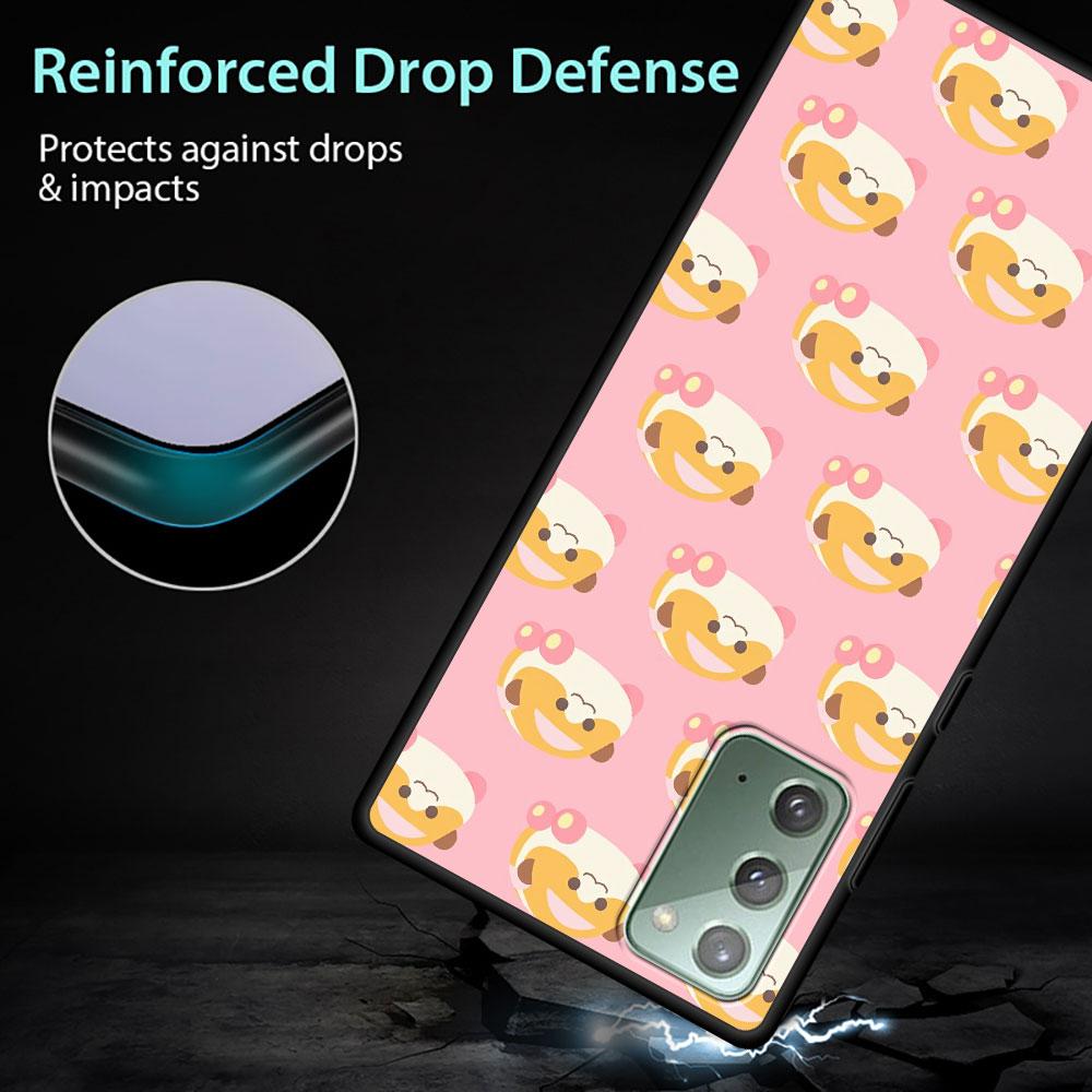 PUI PUI MOLCAR Cute Case for Samsung Galaxy Note 20 Ultra 8 10 Lite 9 TPU Phone Cover Note 10 Plus Black Soft Shell Funda Capa