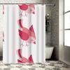 Charming Pink Bird Shower Curtain Easy Installation for Bathroom Decoration
