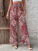 Western Women's Versatile Printed Elastic Waist Wide-Leg Pants - 2026 Summer Fashion