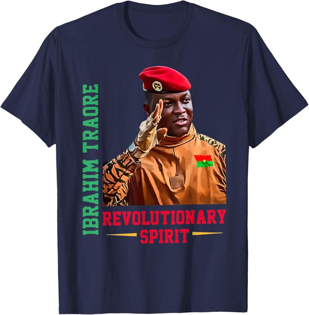 Burkina Faso Ibrahim Traoré Thomas Sankara African President Graphic T Shirts Women Unisex High Quality Cotton Shortsleev