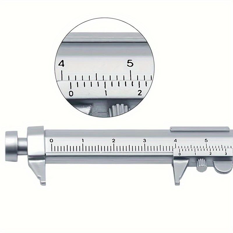 Precision Dial Vernier Caliper  Ballpoint Pen Set Dual-Purpose Plastic Scale Ruler 0-100mm Measuring Range Ideal for Office Use