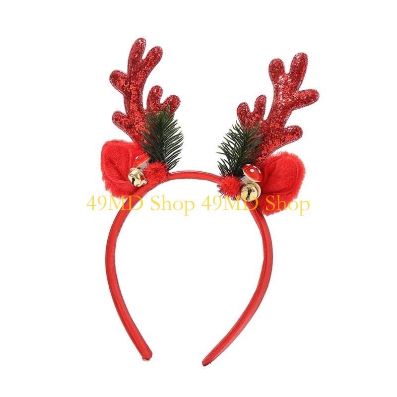 49MD Christmas Headband Christmas Party Costume Winter Theme Headwear Women Girls