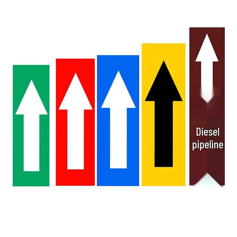 Oil Depot Pipeline Direction Arrow Stickers