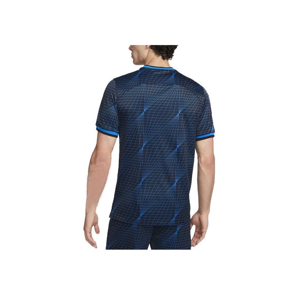 Nike Chelsea FC 2023/24 Stadium Away Jersey With Logo Print Men Tops Blue DX2683-428