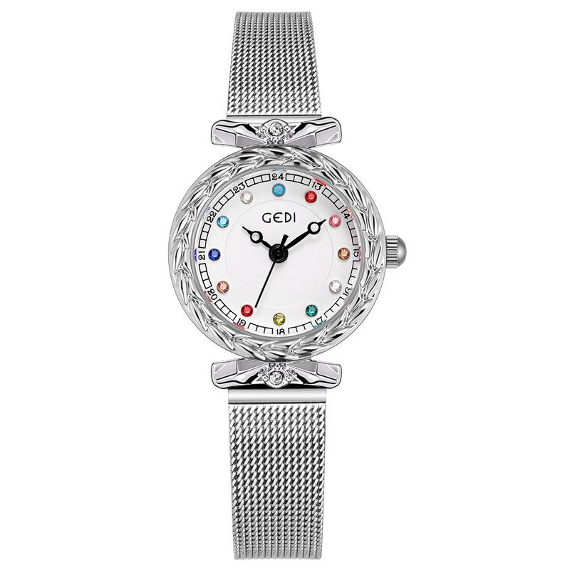 Niche Light Luxury Constellation Stone Woman Watch, High-End Engraving Case, Fashion Watch, Women'S Waterproof Quartz Watch