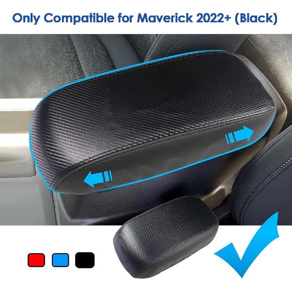 2022-2025 2026 Maverick Center Console Cover for Frod Maverick (XL/XLT/Lariat/Tremor/Lobo), Waterproof&Anti-Scratch Leather Armrest Cover 2023 2024