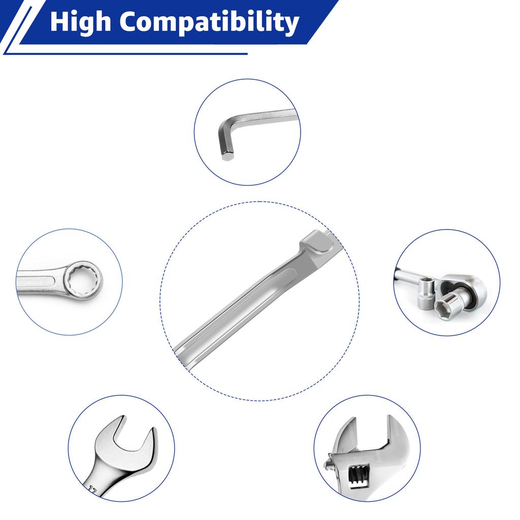 Wrench Extender Adapter and Wrench Extender Tool Bar Set Multi-purpose Universal 1/2" Drive Breaker Bar Extender for Auto Repair