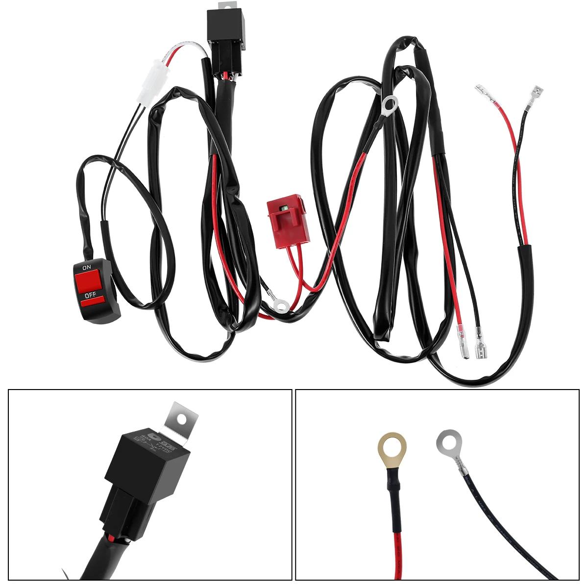 

Новый комплект реле переключателя жгута проводов светодиодной панели, водонепроницаемый комплект жгута проводов светодиодной панели, безопасное реле включения/выключения BladeFuse2025 чёрный