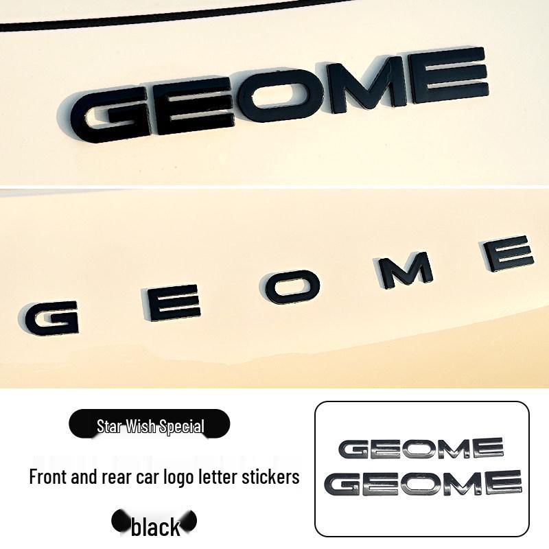 Geely Xingyuan Black Warrior Car Logo Letter Stickers Set for Interior Decoration
