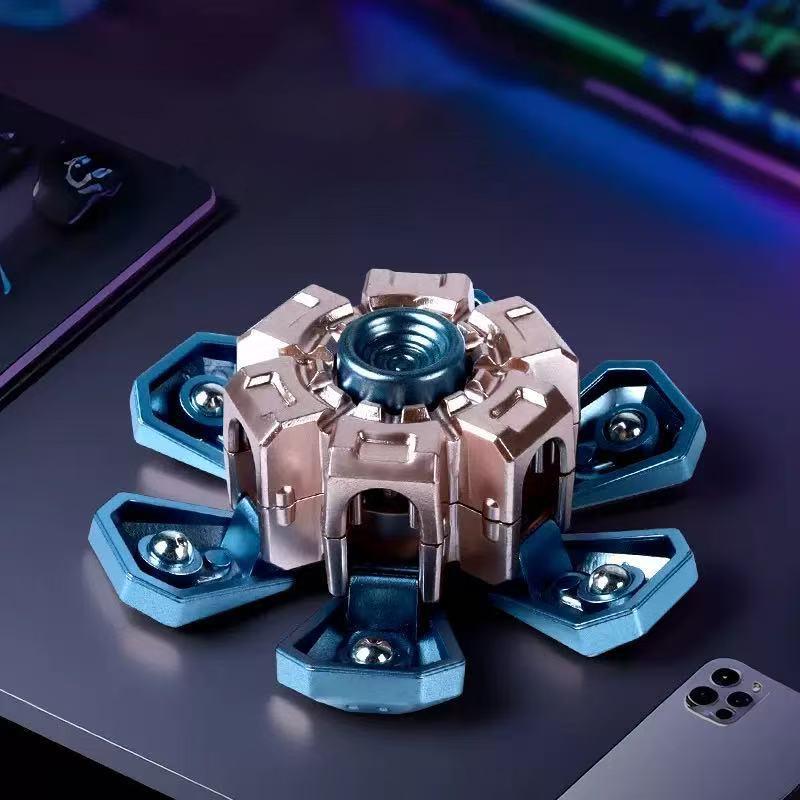 Creativity Transformable Plastic Mechanical Hand Finger Spinner Fingertip Stress Relief Optical Illusion Spinning Top Gyro Toys