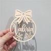 Personalized Different Name Christmas Ornament Custom Christmas Bauble Laser Cut Snowflakes Decoration Wooden Hanging Gift