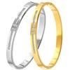 High-End Gold-Plated Titanium Steel Women's Bracelet: Exquisite European & American Design
