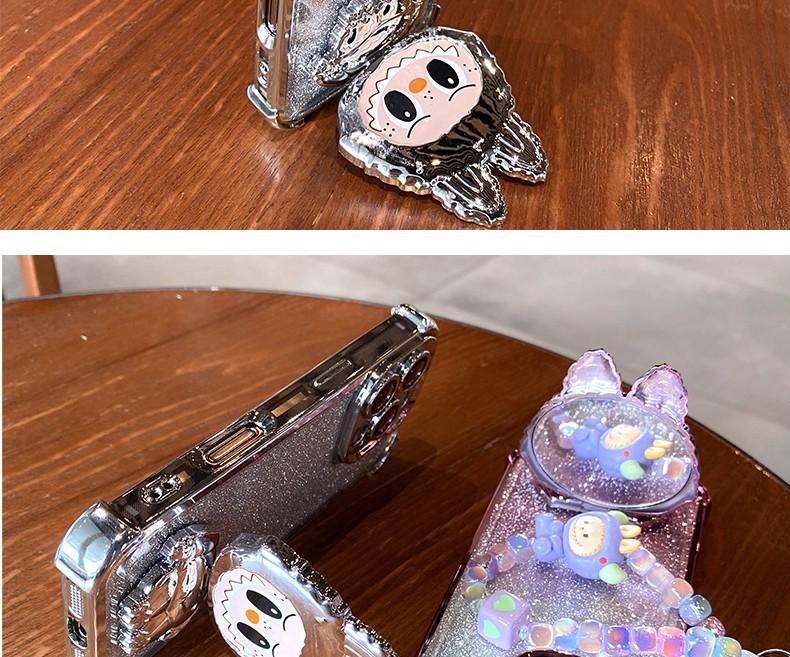 Suport tip oglindă pentru husă iPhone 17, Folie pentru lentilă iPhone 15 Pro Max, Rezistent la cădere iPhone 14, Desen animat iPhone 13, Design pentru femei iPhone 12