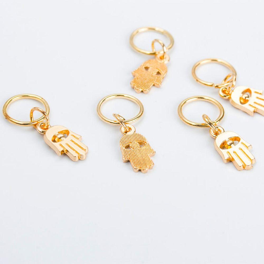 

5pcs/set Silver Hair Rings Zinc Zinc Alloy Hair Cuffs Jewelry Dreadlocks Accessories Tools Women