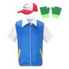 Unisex Trainer Jacket Costume Sets Halloween Cosplay Costume Gloves Hat Hoodie Blue