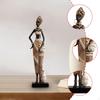 African Women Statue Art Sculpture Aesthetic Ornament Resin Tribal Lady Figurine for