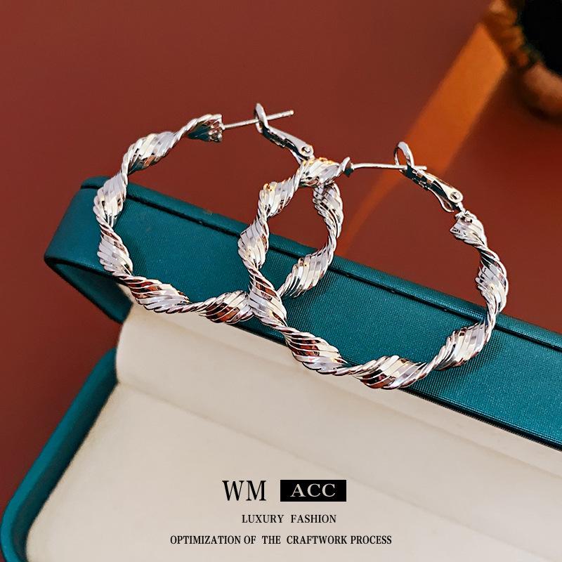 Silver Needle C-förmige Diamant Zirkon Ohrringe - Leichter Luxus Geometrisches Design für ein hochwertiges, einzigartiges Temperament.