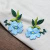 2 Stück Blumen Stickerei Aufnäher Für Kleidung DIY Handgenähte Aufnäher Dekorative Accessoires Für Kleidung Taschen Parches Para Coser