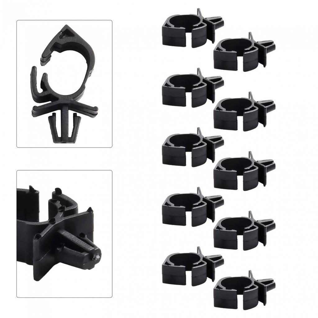 10Pcs Wiring Fasteners 11mm/0.43inch Black Dustproof