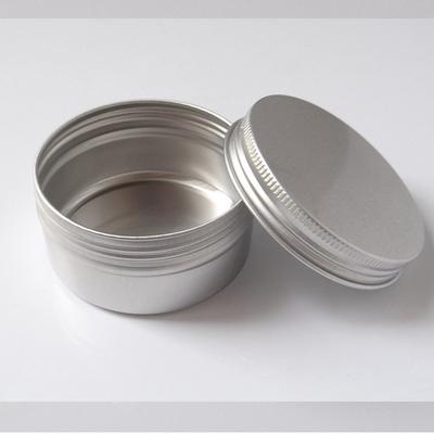 50ml Threaded Cap Natural Aluminum Box Round Containers Screw Lid Storage Jars Refillable For Travel Reusable Journey Candle