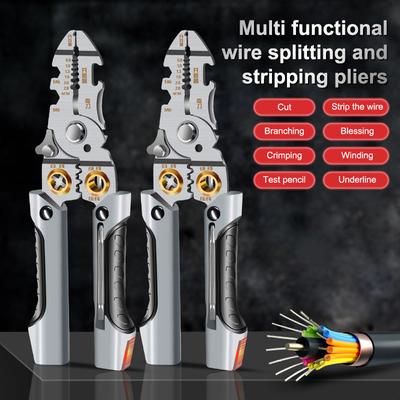 Foldable Wire Stripper With Electricity Measurement Plier For Cutting Pulling Wires Cable Electrician Scissors