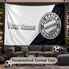 Wall Hanging Tapestry Custom NameBayern Munich Pattern Personalized Printed Fabric Wall Decor