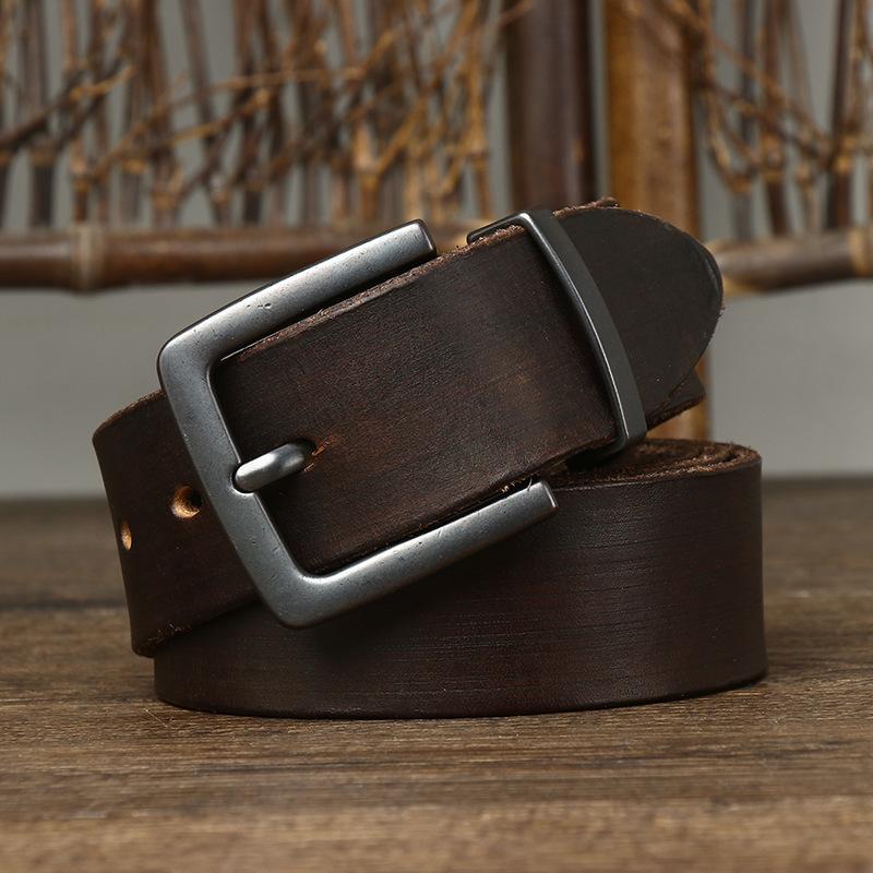 Belt Men's Fashion Trend Leather Pin Buckle Retro Korean Type Simple All-Match Men's Jeans Belt