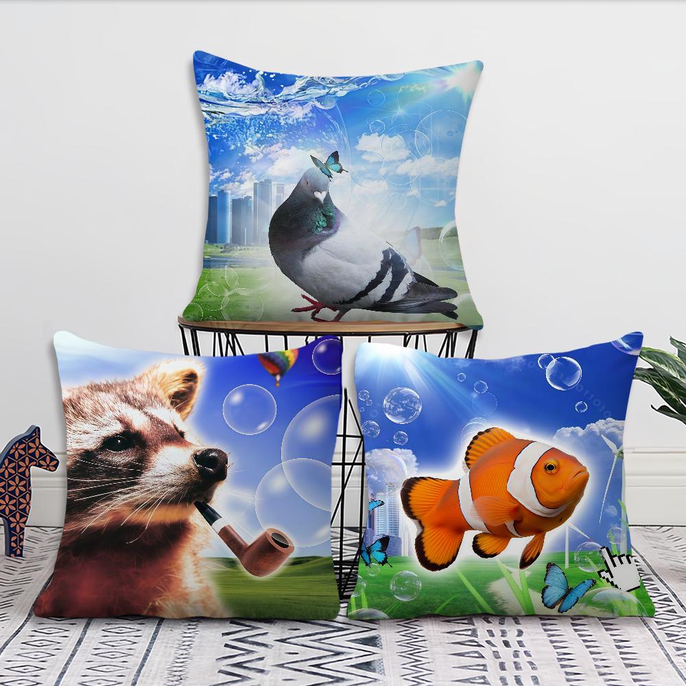 Funny Frutiger Aero Art cushion cover Pillow Cover Decoration Room Home Sofa living Office Car Nordic Simplicity