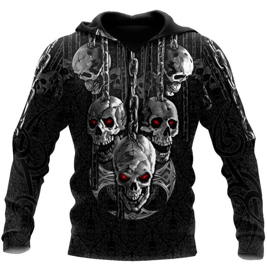 

Men s Hoodie Skull Graphics 3D print Tops 3D Fashion Unisex Sweatshirt 2025 Autumn New Hip Hop Casual Clothing M