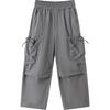 Balabala Girls' Elastic Waist Cargo Pants