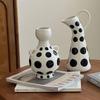 Black and White Polka Dot Ceramic Vase Porcelain Pot Flower Vase Flower Arrangement Accessories Home Decoration Accessories