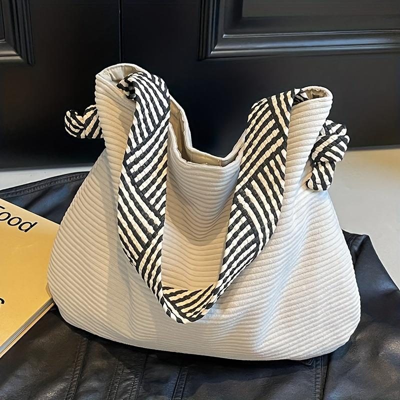 

Женская сумка Вельветовая сумка-тоут Просторная легкая мягкая плюшевая подкладка с магнитной застежкой Большая вместимость для ежедневных поездок на работу