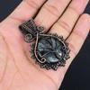 Larvikite Pendant, 999 Copper Wire Wrapped Gemstone Jewelry, Handmade Pendant Amazing Jewelry, Gift For Her