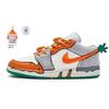 Air Jordan 1 Low Top Vintage Basketball Shoes GS Gray White Orange DZ6333-083(Team80-)