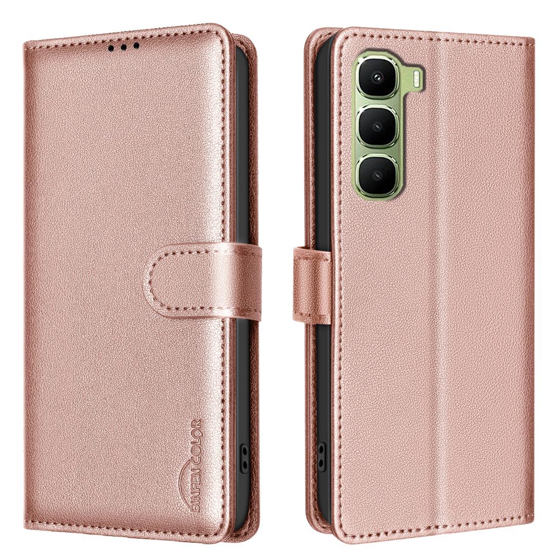 

Для Infinix Hot 60 Pro+ 4G Шкіряний чохол BINFEN COLOR BF32 Гаманець RFID-блокування Чохол для телефону