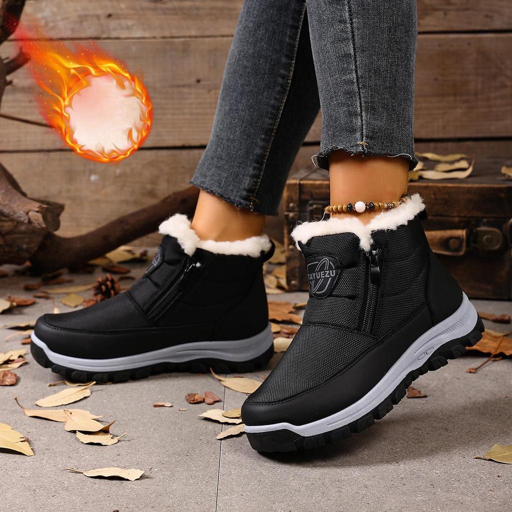 Damen Baumwollschuhe für Winter Outdoor Freizeit Kälteabweisend und Warm Rutschfeste und Abriebfeste Sohle Kostenlose Schuhe für Damen