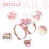 Nylon Cat Harness Leash Set Cute Bowknot Cat Dress Pet Puppy Kittten Party Princess Costumes Harnesses For Small Dogs Cats Pink