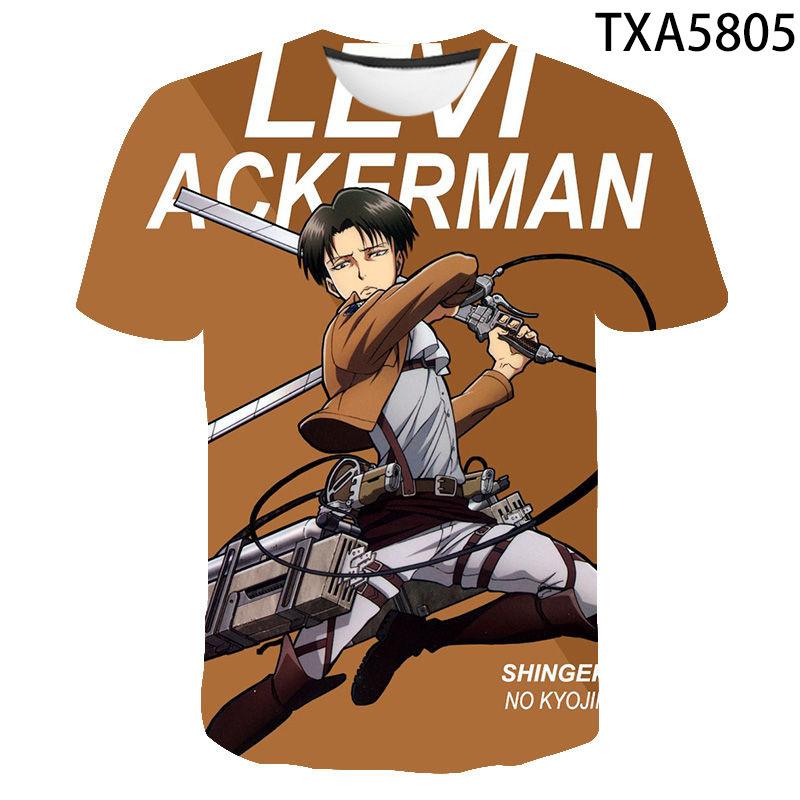 Attack on Titan 3D Digital Print T-Shirt for Men Boys, Anime Graphic Tee, Breathable Polyester Short Sleeve, Casual Streetwear Tops